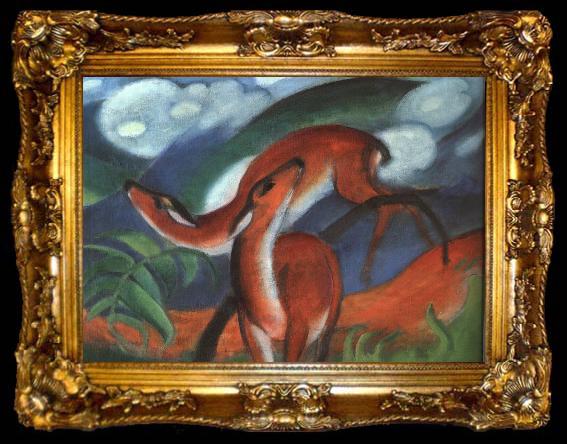framed  Franz Marc Red Deer II, ta009-2